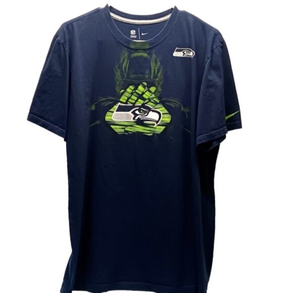 Seattle Seahawks Size XL Nike Blue Tee Short Sleeve NFL Football - Picture 1 of 8